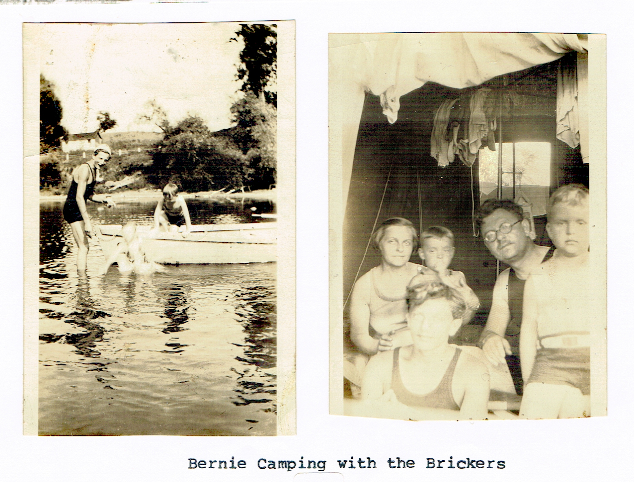 Bernie Blieden camping with the Brickers