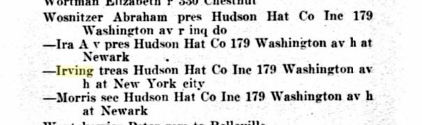1926 Hudson Hat Co. Employees