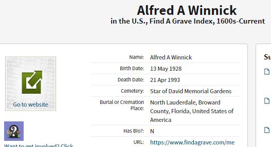Archie Winnick Death information