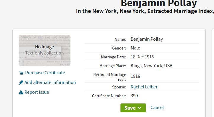 Ben and Ray's Marriage Index