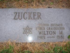 Wilton Zucker Gravestone