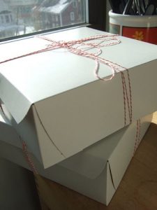 Bakery Box tied with Bakery String