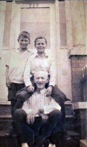 Morris Feldman with 2 of his sons, Peter and Rudy in 1920.