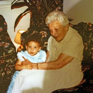 Ida holding her great-granddaughter, Jackie