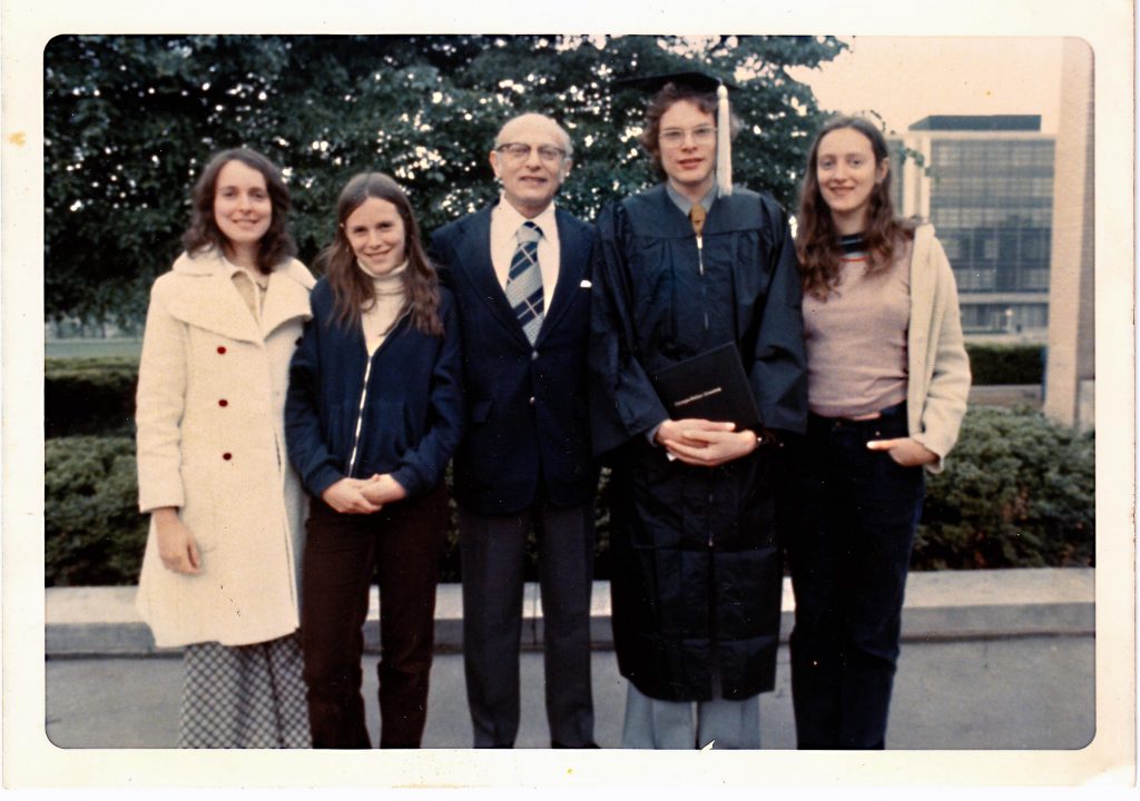 Family at Ira's college graduation in 1973