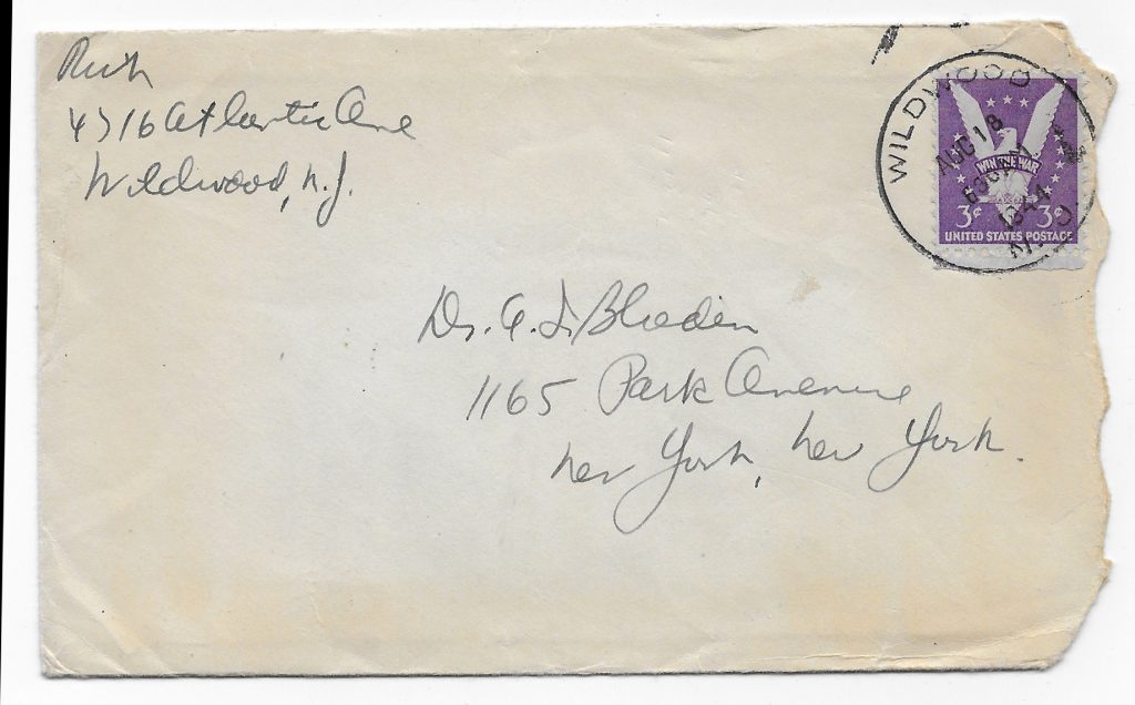 Mildred letter to Arthur, 8171944 - envelope