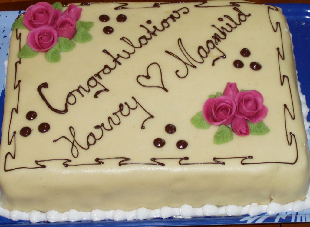 Harvey and Magnhild's wedding cake
