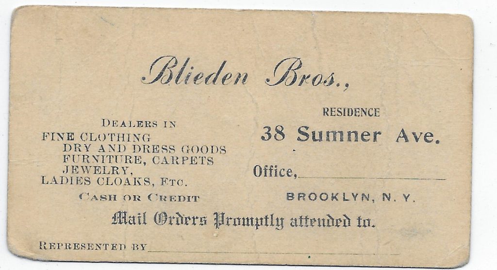 Blieden Brothers Business Card