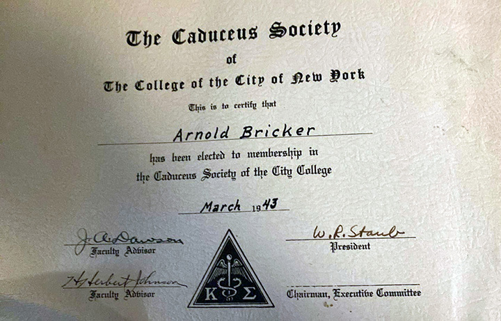 Caduceus Society Memberbership paper