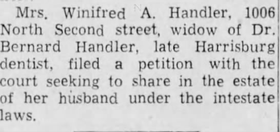 Bernard Handler's widow petitions court