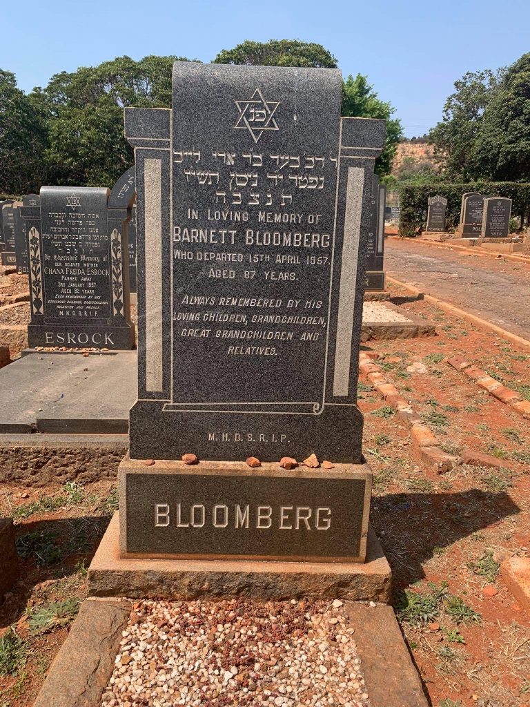 Barnett Bloomberg tombstone