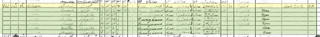 1910 US Census for Morris Bliden