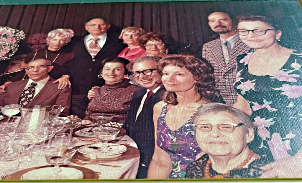 Abramowitz table at 1974 wedding