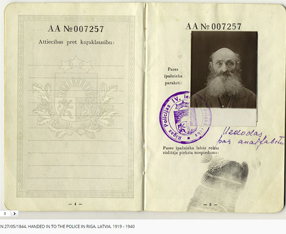 passport of Hirsch Abramowitz