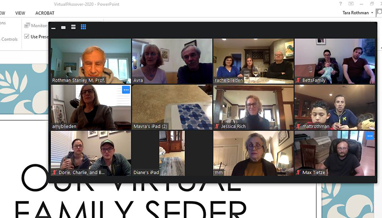 Our Zoom Seder Guests