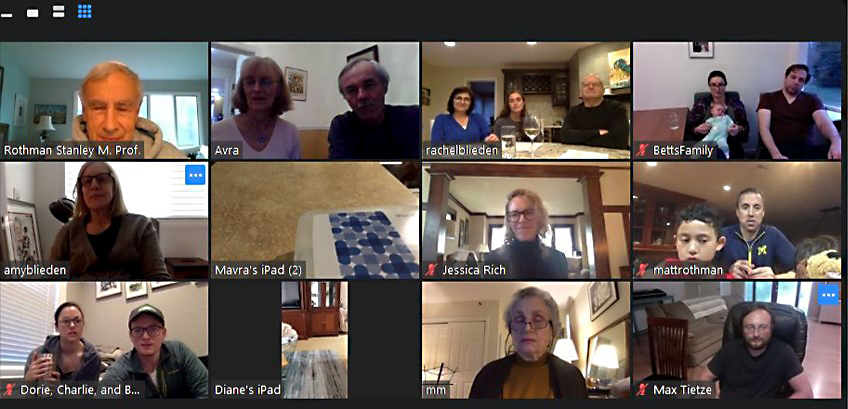 Our Zoom Seder Guests