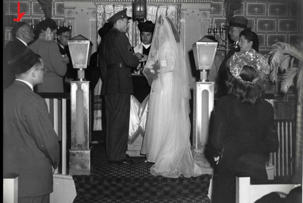 Max at Bernie's wedding, 1945