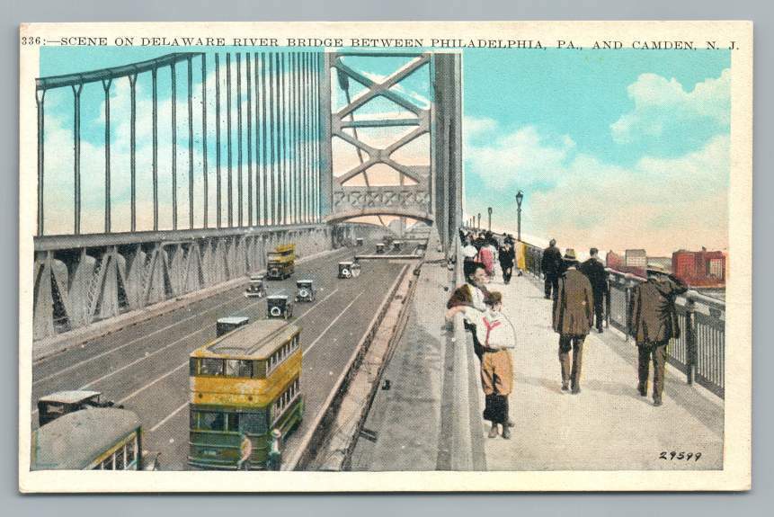 Delaware River Bridge - circa 1920