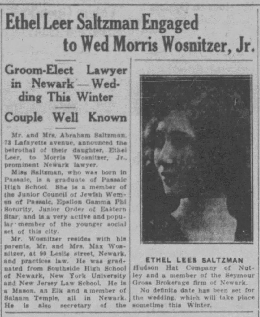 Ethel and Morris' Engagement Announcement