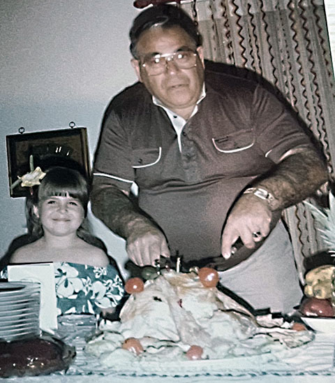 Lauren and her grandpa, 1983