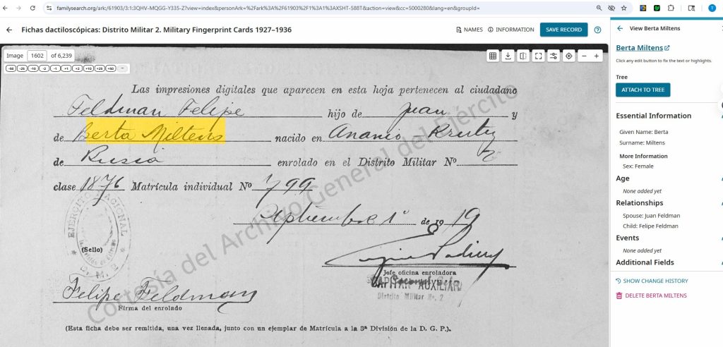 military record for Felipe